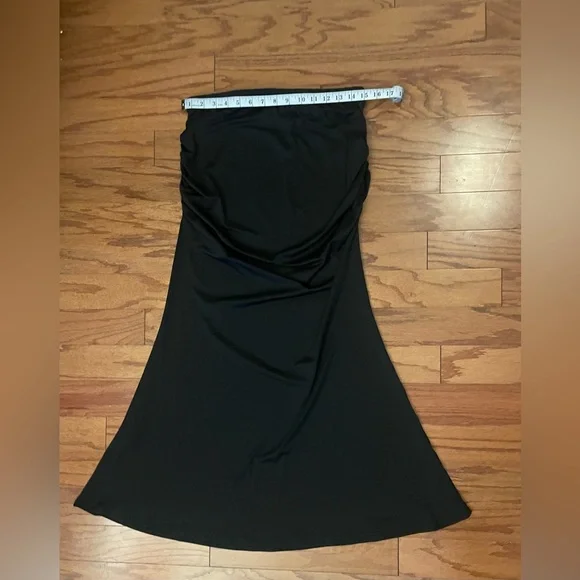 SHEIN- Black Scrunched Sides Midi Skirt Size XL - Picture 6 of 9